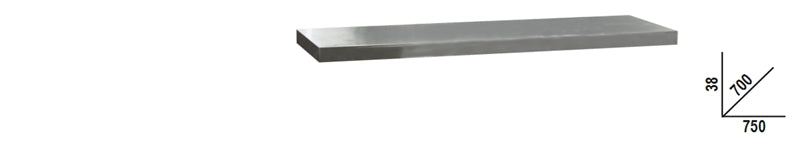 Piano di lavoro in MDF rivestito in acciaio inox da 0,75m per arredo officina RSC50 2.0 Beta RSC50 2.0 PX/1-0,7MT