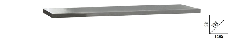 Piano di lavoro in MDF rivestito in acciaio inox da 1,5m per arredo officina RSC50 2.0 Beta RSC50 2.0 PX/2-1,5MT