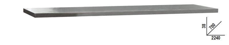 Piano di lavoro in MDF rivestito in acciaio inox da 2,2m per arredo officina RSC50 2.0 Beta RSC50 2.0 PX/3-2,2MT