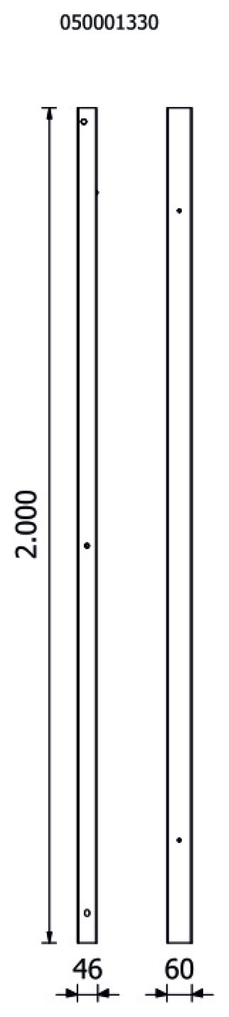 Coppia di montanti DX-SX per pareti forate arredo officina RSC50 2.0 Beta RSC50 2.0 P/2MDX-SX