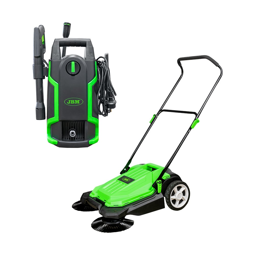 SPAZZATRICE A SPINTA MANUALE JBM 54252 + IDROPULITRICE JBM 53947 SERIE431