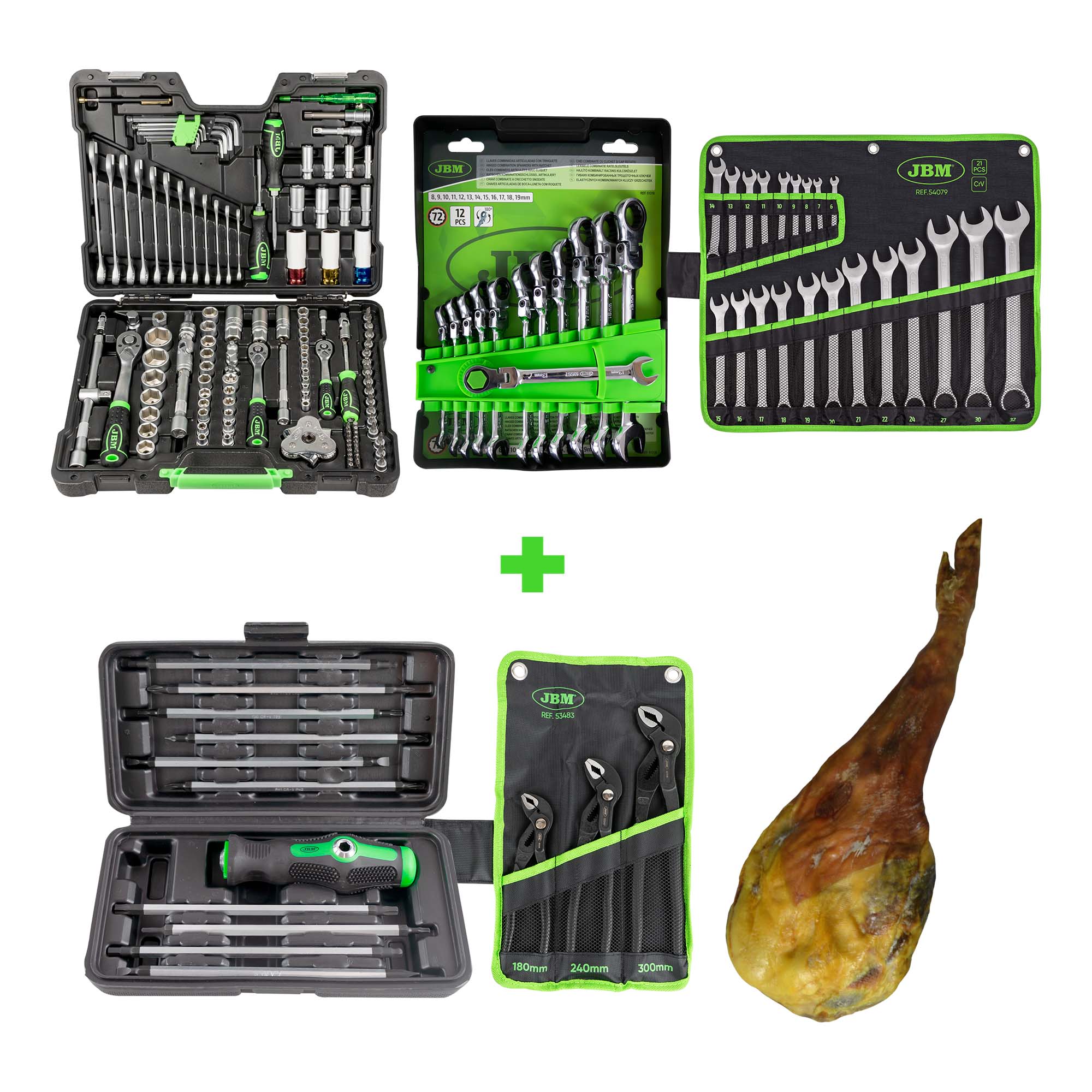 Set promozionale Jbm 188 UTENSILI con Prosciutto crudo Iberico Omaggio 6KG.