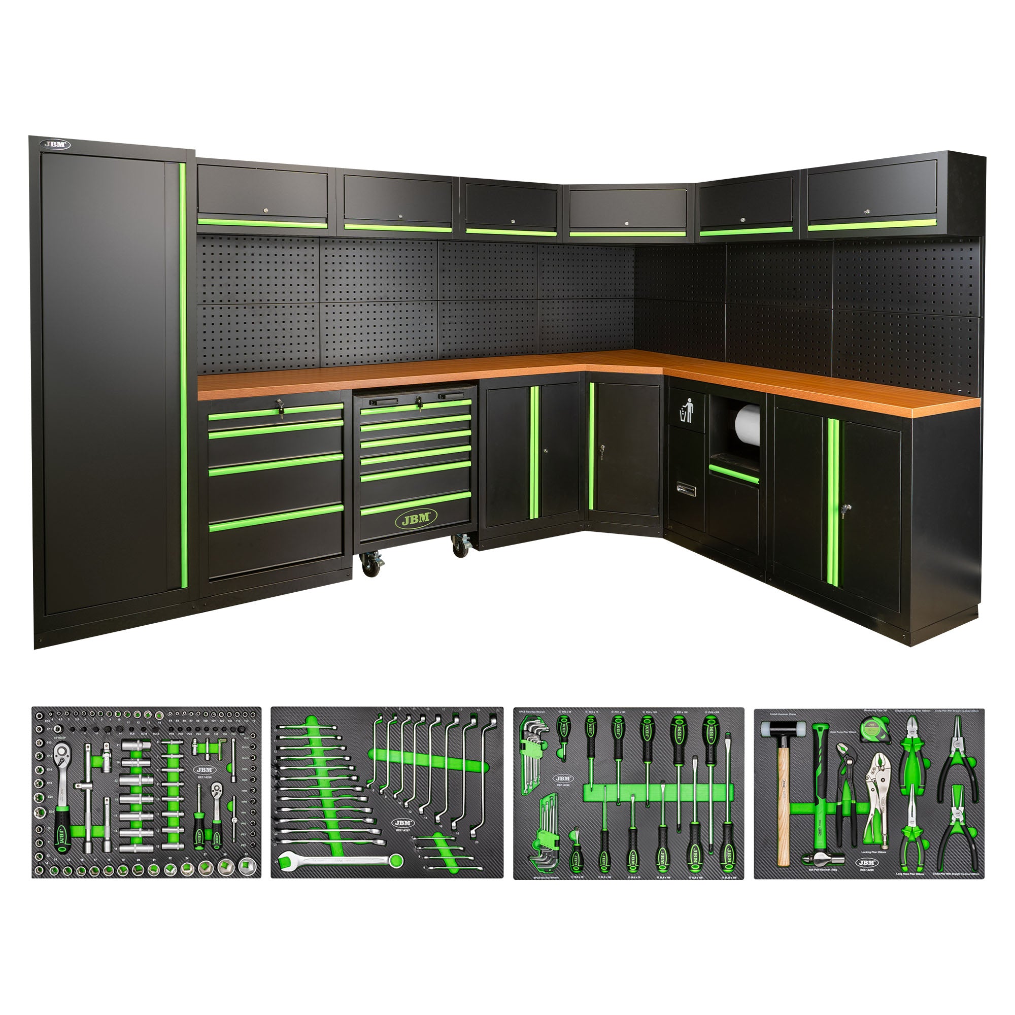 Arredo Officina Jbm 565 angolare completo di utensili