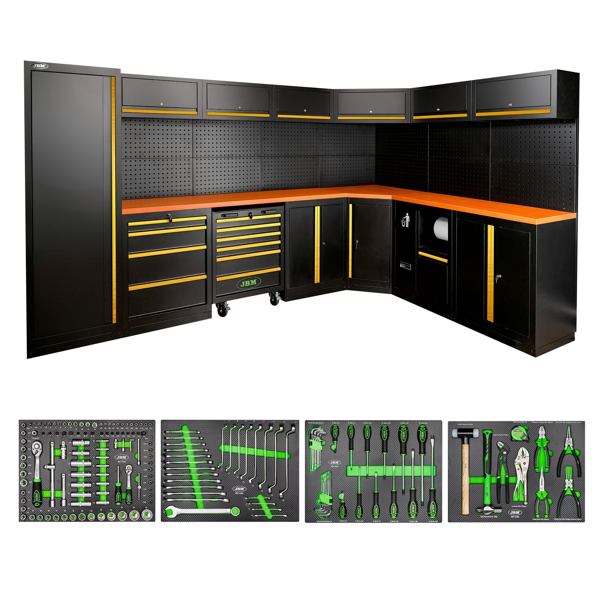 Arredo Officina Jbm profili oro 565 angolare completo di utensili