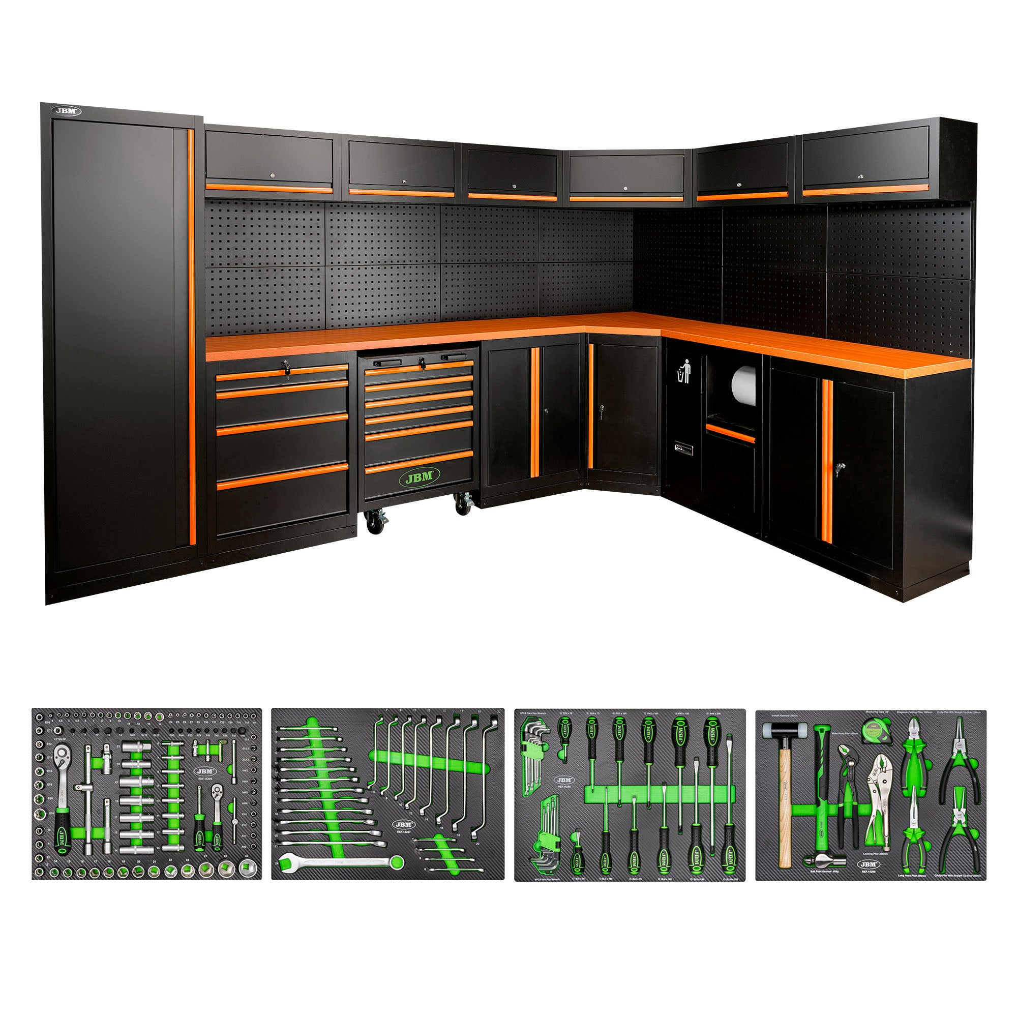 SET DI MOBILI MODULARI (43 PEZZI) - ARANCIONE SERIE565O JBM