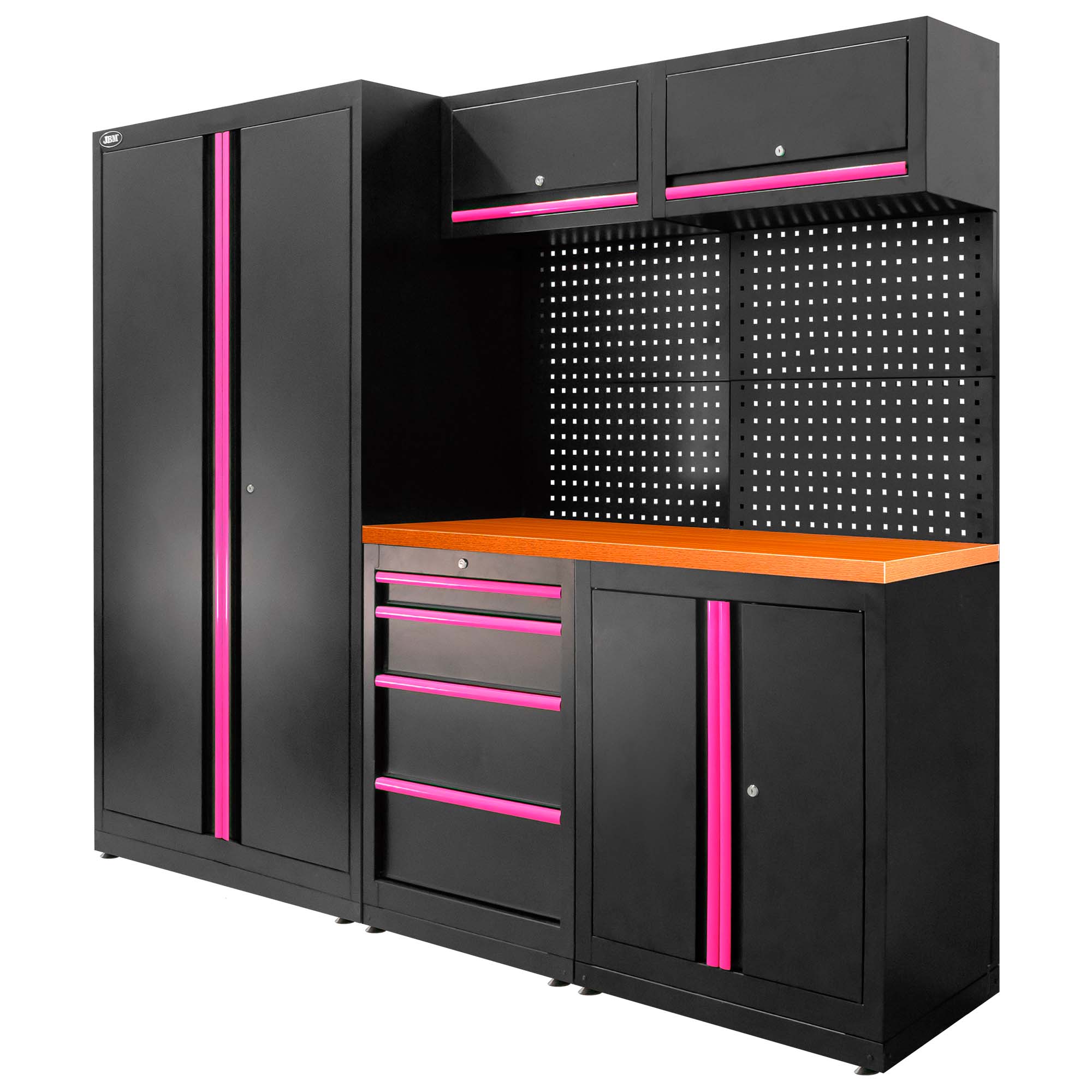 SET DI MOBILI MODULARI (13 PZ) - SET CON ARMADIO A DUE ANTE (REF.18105) - ROSA SERIE579P JBM