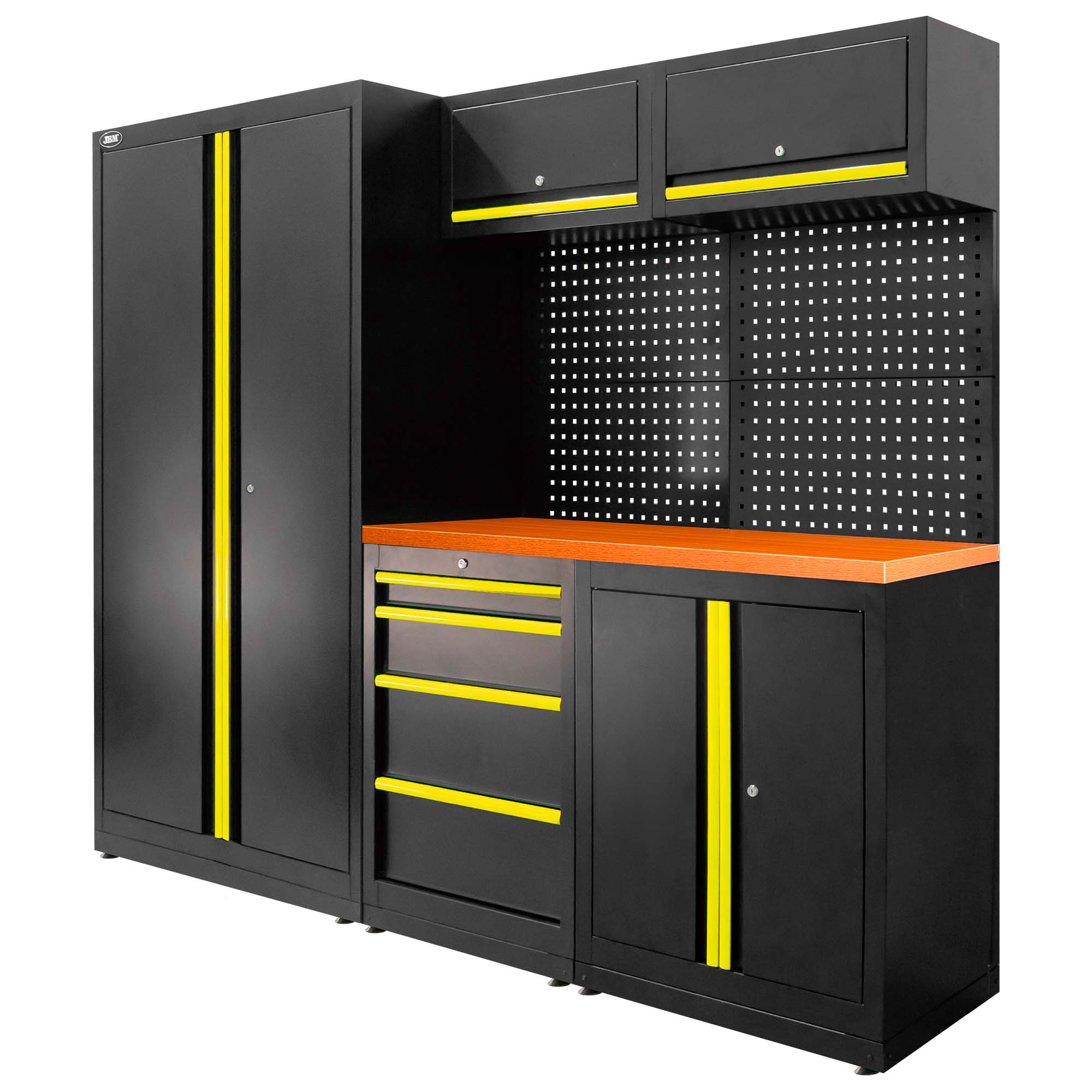 SET DI MOBILI MODULARI (13 PZ) - SET CON ARMADIO A DUE ANTE (REF.18105) - GIALLO SERIE579Y JBM