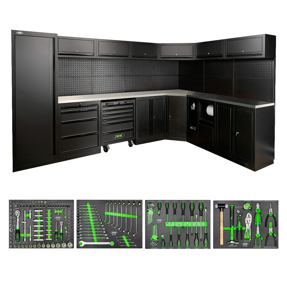 SET DI MOBILI MODULARI (43 PEZZI) - NERO SERIE587K JBM