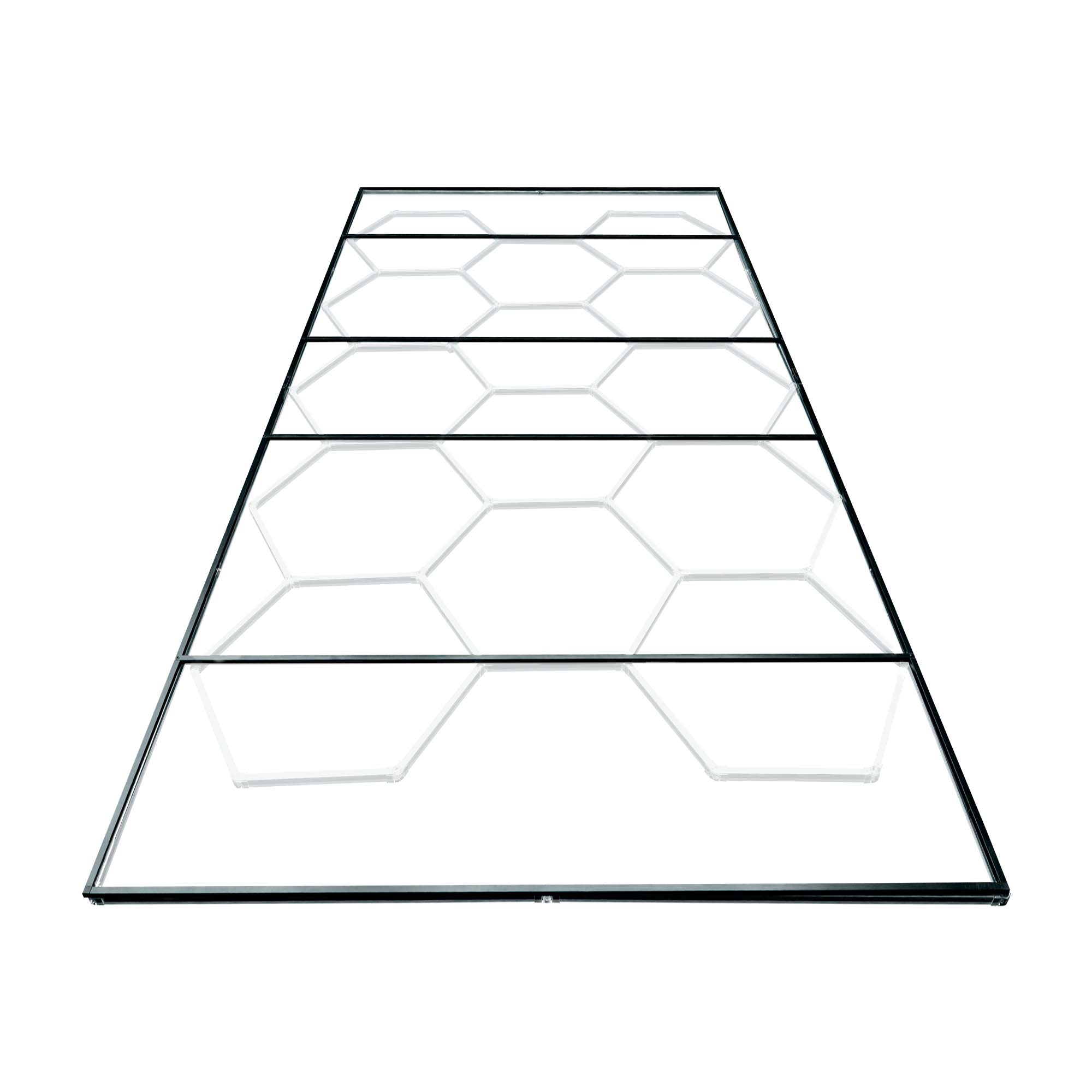 SET DI PLAFONIERE ESAGONALI A LED JBM 54805 2430x4835mm con supporto e telaio metallico SERIE618