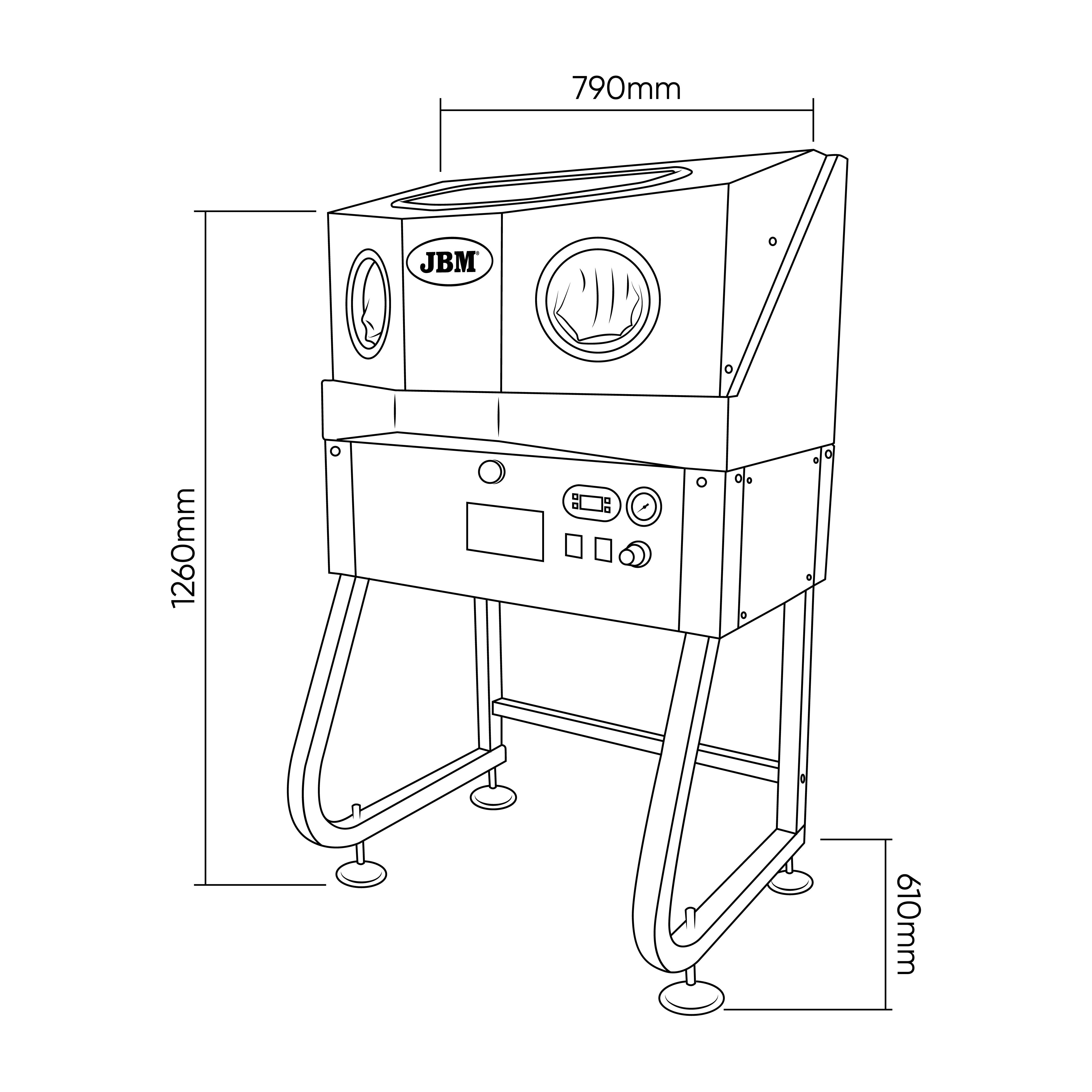 MACCHINA LAVAPEZZI CON TERMOSTATO 14L JBM 54342