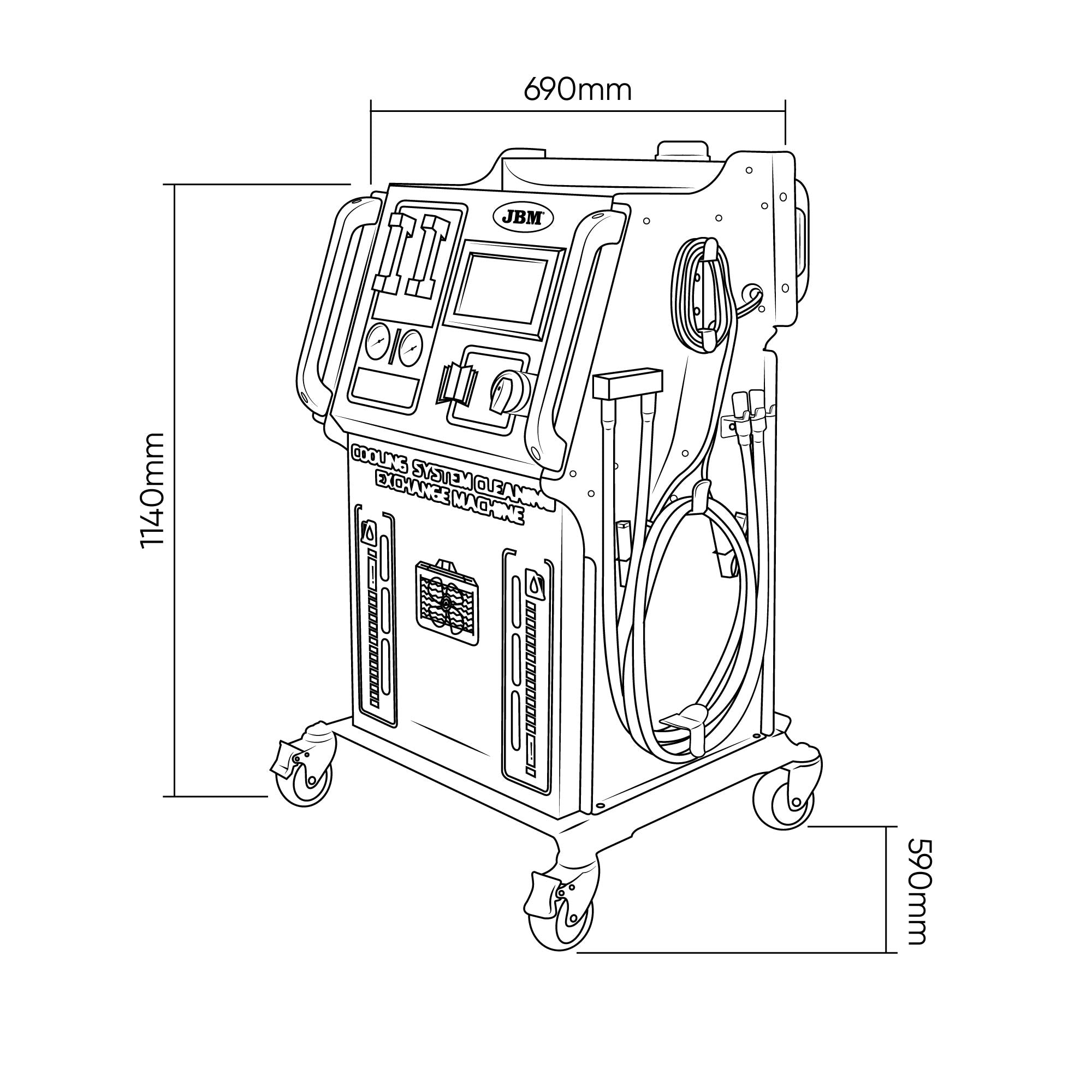 MACCHINA PER LA PULIZIA DEL SISTEMA DI RAFFREDDAMENTO JBM 54368