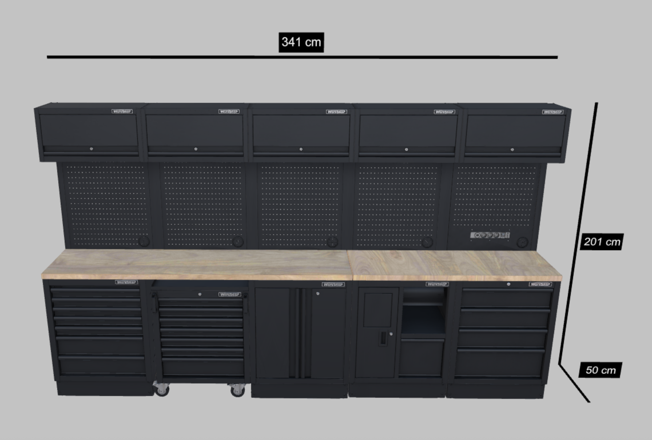 Arredo Officina Workshopitaly MPS 20 CUSTOM legno Total Black