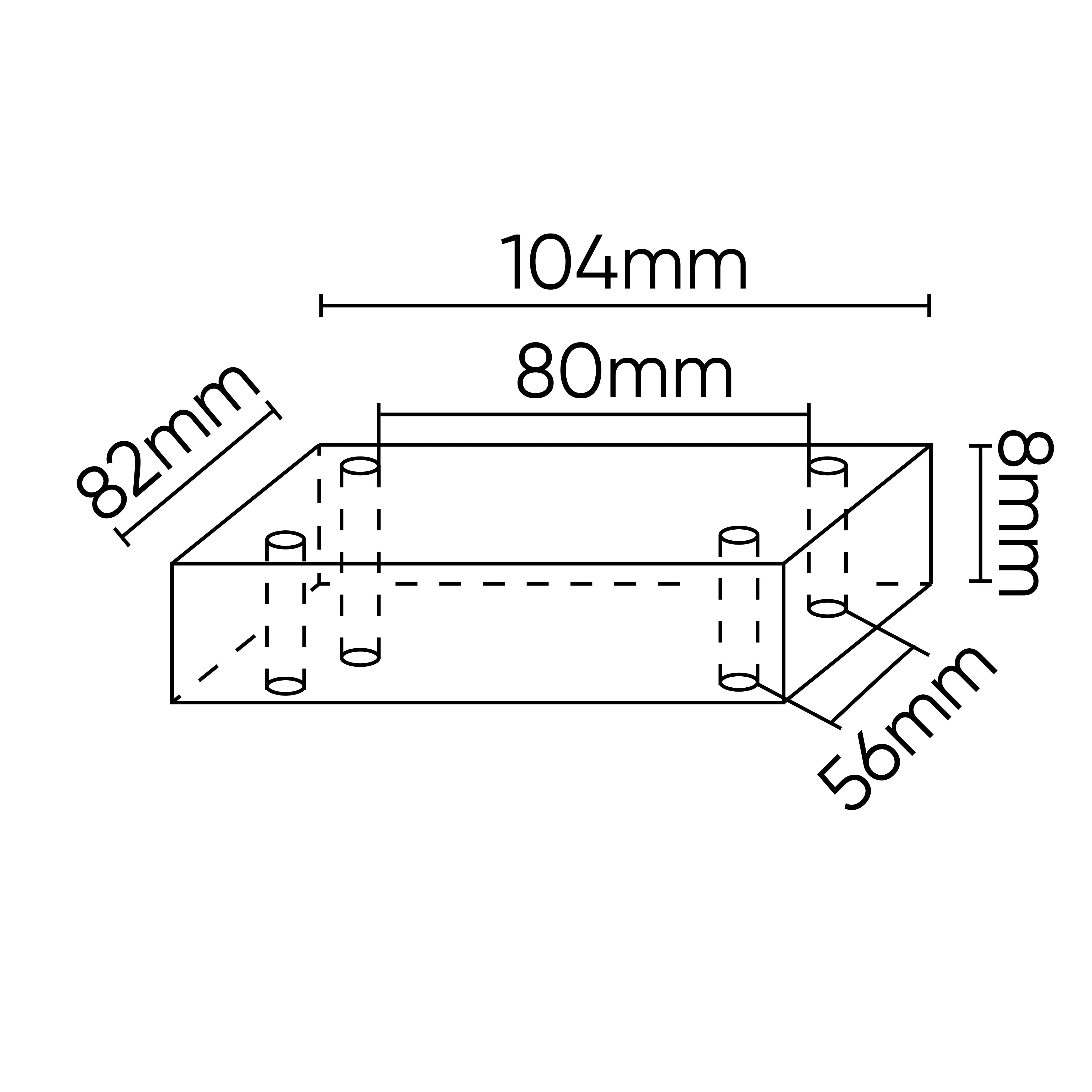 TAMPONE IN GOMMA PER PONTE SOLLEVATORE ROTARY 104X82MM 54496 JBM
