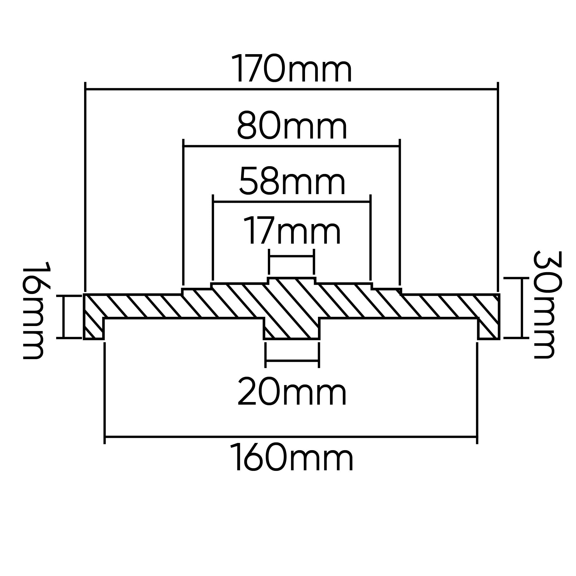 ADATTORE PER SOLLEVAMENTO TESLA 160MM 54763 JBM