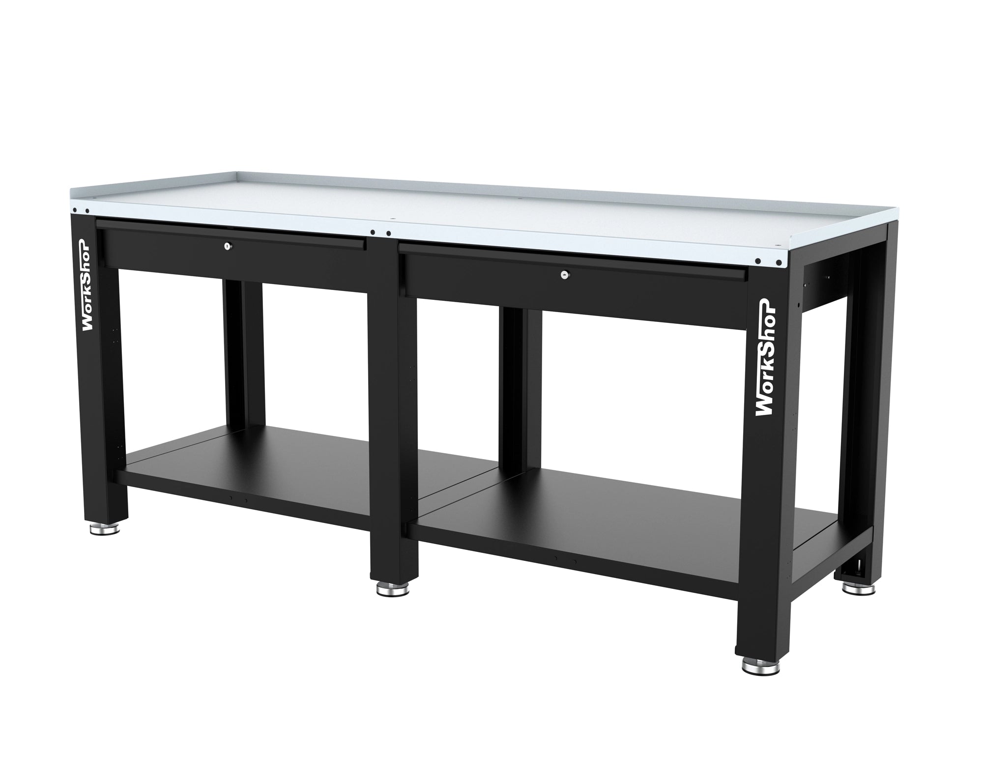 Banco da lavoro con cassetti HIGH FORCE piano zincato 2mt Workshopitaly