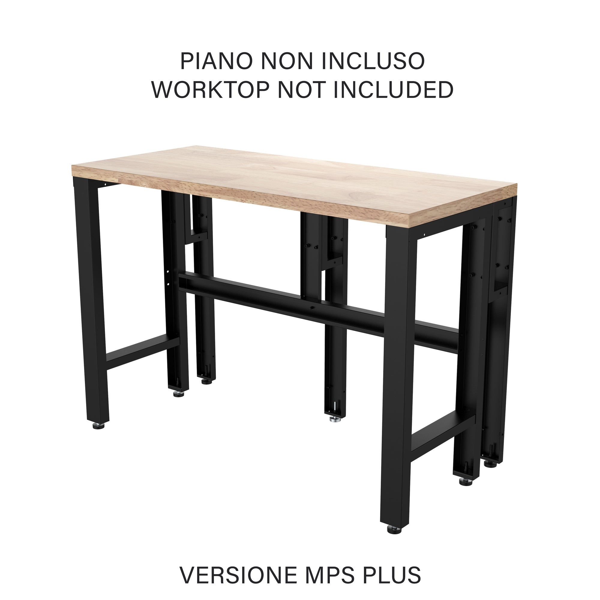 Modulo Banco per arredo Workshopitaly MPS e MPS Plus Total Black