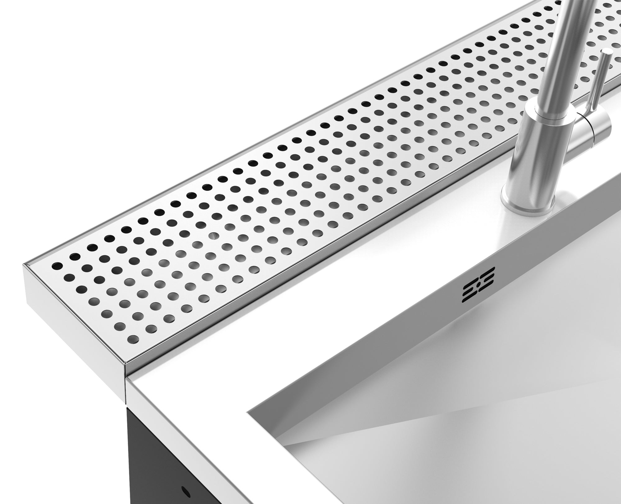 Mobile Officina Workshopitaly MPS+ multi funzione, lavello largo, piano di appoggio INOX con pannellatura