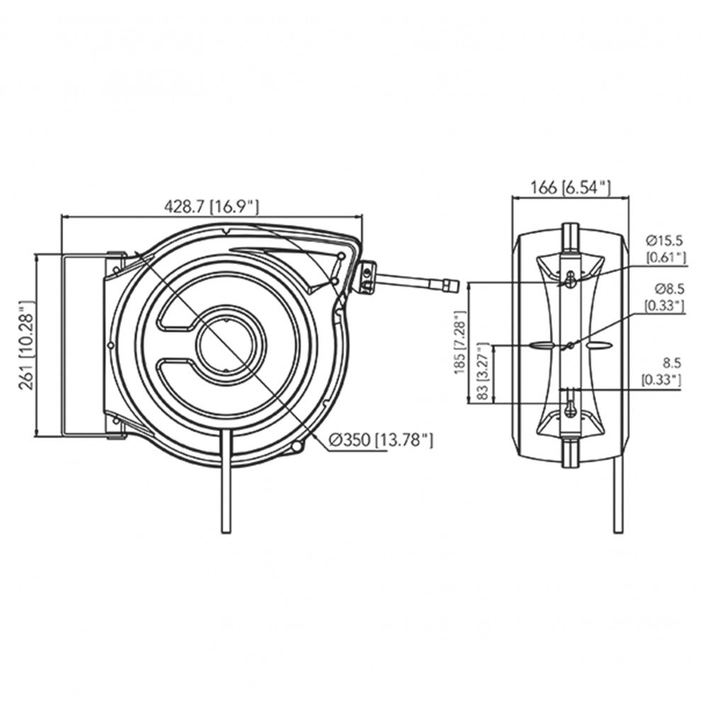 ARROTOLATORE ARIA COMPRESSA 15MT X 10 MM Fasano FGA 385/AR15