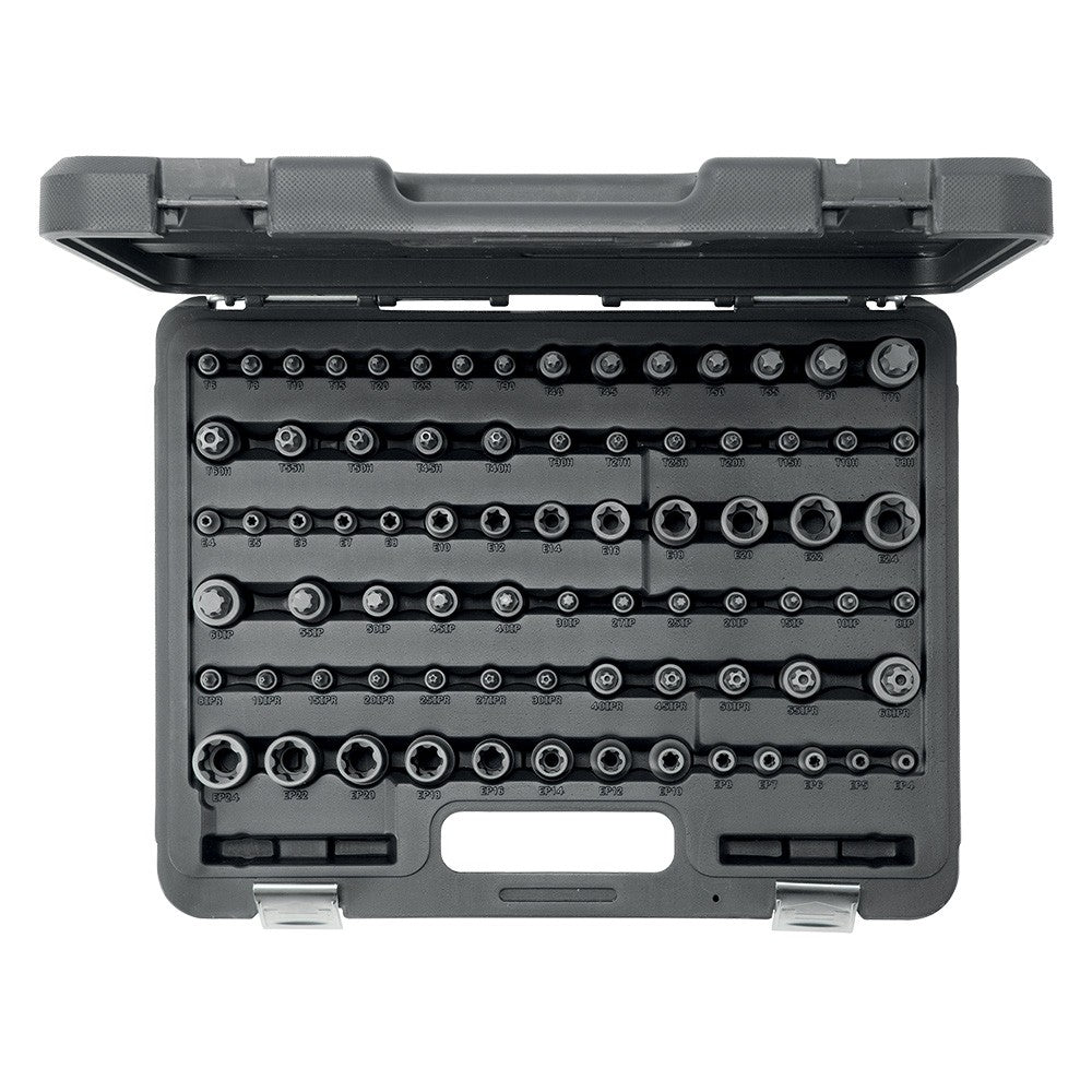 Set 77 utensili Torx, Torx Plus e Torx con foro - attacco 1/4'', 3/8'', 1/2'' Fasano FG 625TX/S77