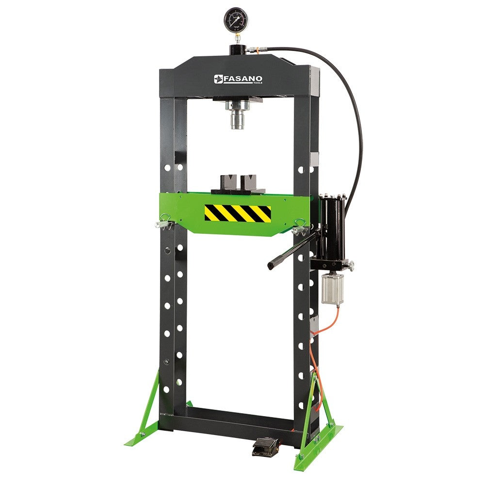 Pressa idraulica manuale e pneumatica con pistone mobile Fasano FG 742/20TP