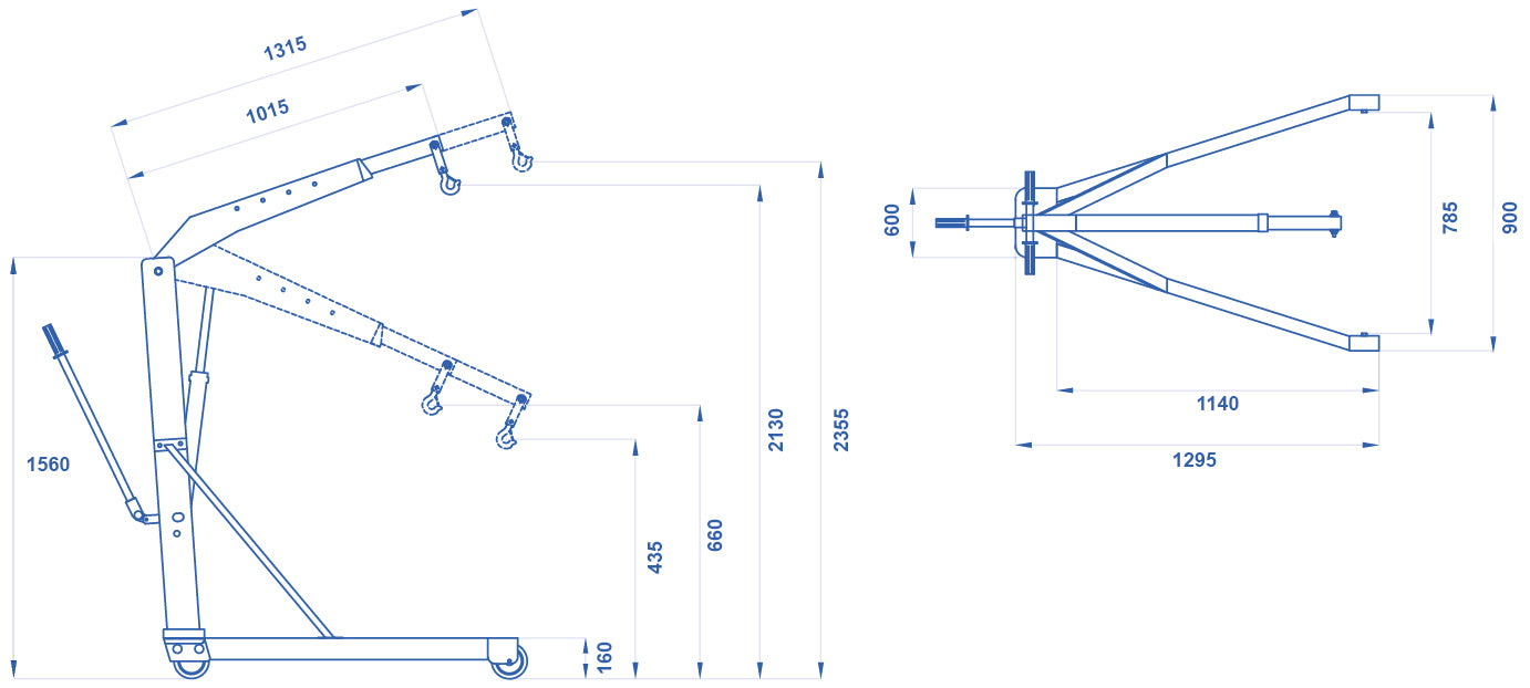 Gru idraulica 133 OMCN 1 velocita' 500KG.