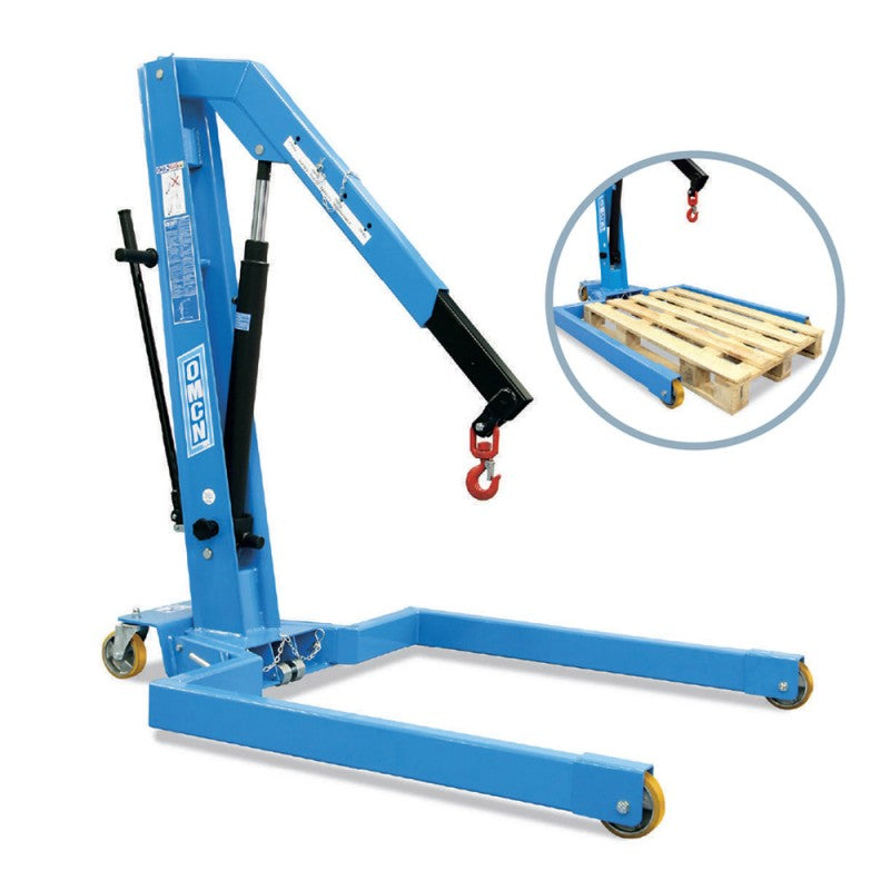 Gru idraulica GP12/DE OMCN pompa doppio effetto 1,2 ton