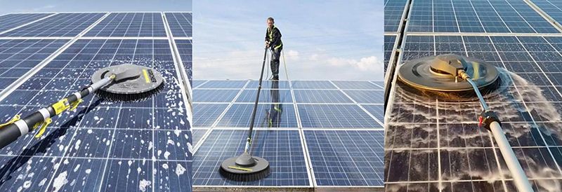 Kit Isolar 2 spazzole asta telescopica 10m con 11,5mt. tubo e rubinetto KARCHER Professional