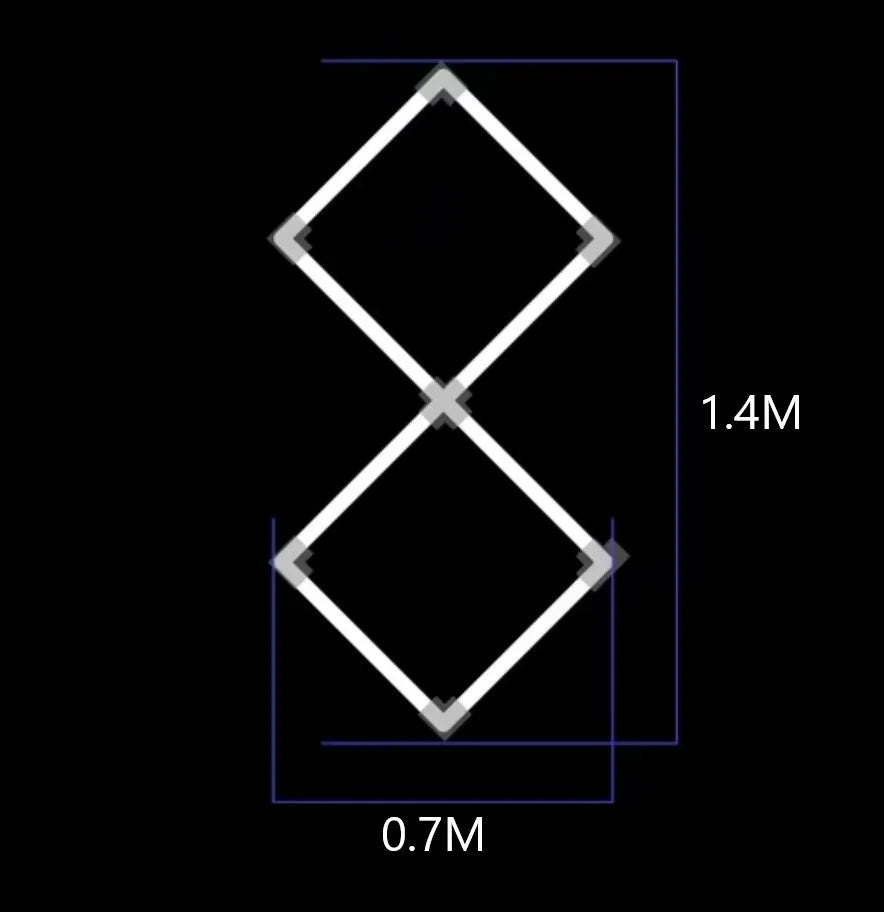 Plafoniera a led 2 quadrati allineati 1,4M x 0,7M 48W 6500K