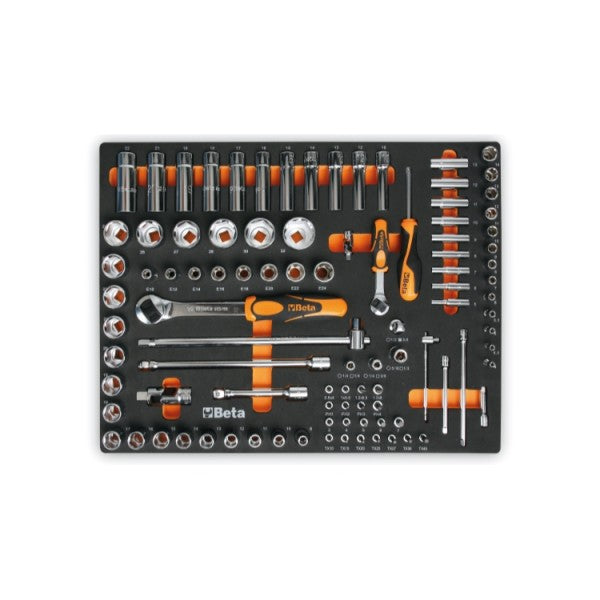 Modulo termoformato morbido bussole lunghe da 1/4" e da 1/2" Beta MM100