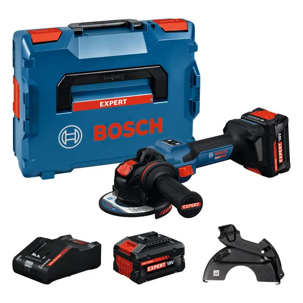 Smerigliatrice angolare a batteria con sistema X-LOCK Bosch EXPERT EXWX18V-15S SET 8AH