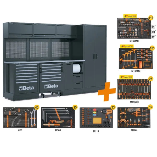 Combinazione arredo officina RSC50 2.0 con 445 utensili Beta RSC50 2.0 F/445UT