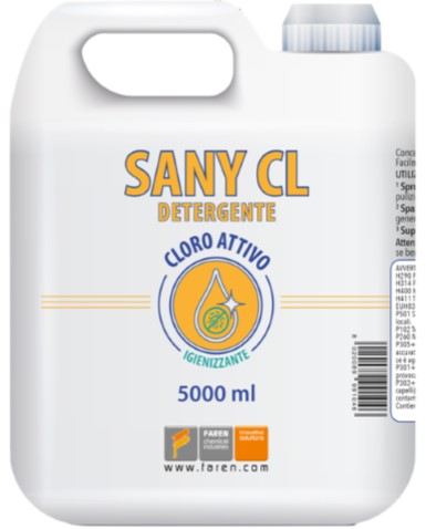 Igienizzante per superfici 5 litri SANY CL al cloro attivo Faren
