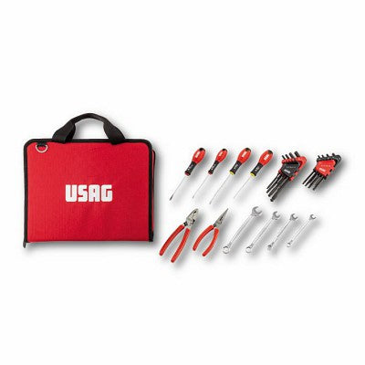 Borsa pieghevole con assortimento 27 utensili MOTO Usag 007 FBM