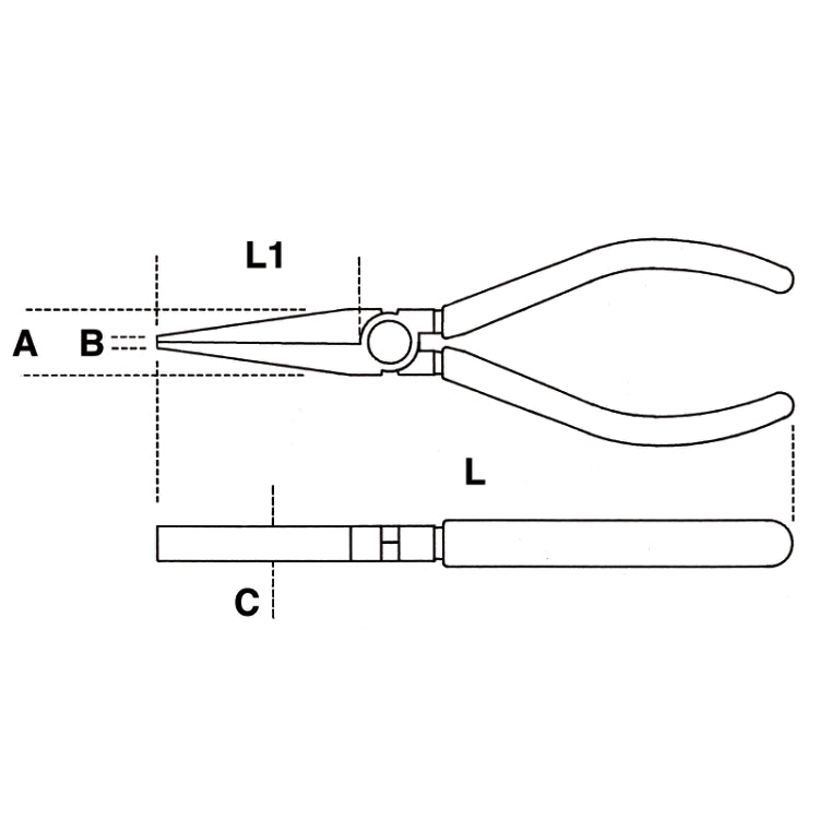 Pinze a becchi tondi lunghi Beta 1010MQ Isolamento 1000V