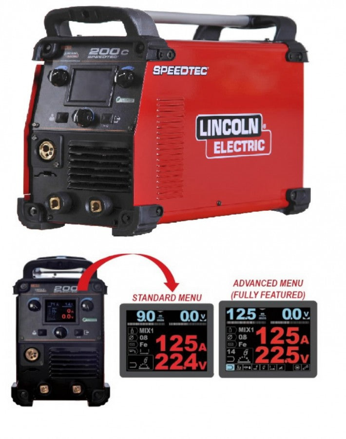 Saldatrice Lincoln SPEEDTEC 200C + kit Cavi + Torcia 3mt.