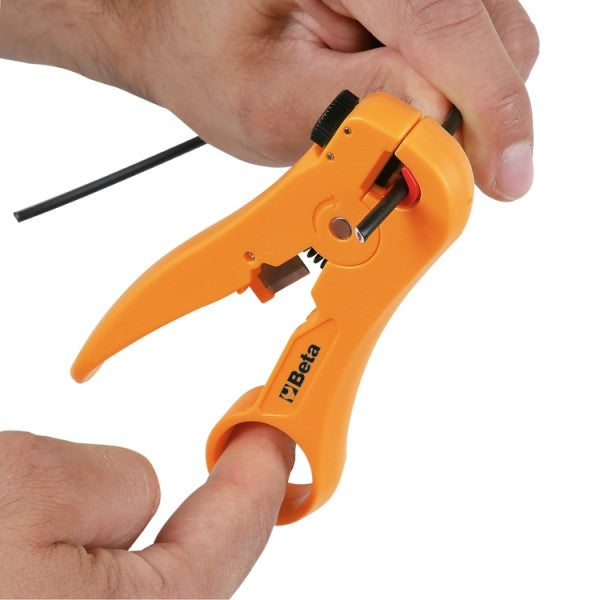 Spellacavi tascabile regolabile, con dispositivo di taglio Beta 1144T