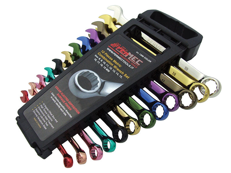 SERIE 12 CHIAVI COMBINATE COLORATE Fermec 1398