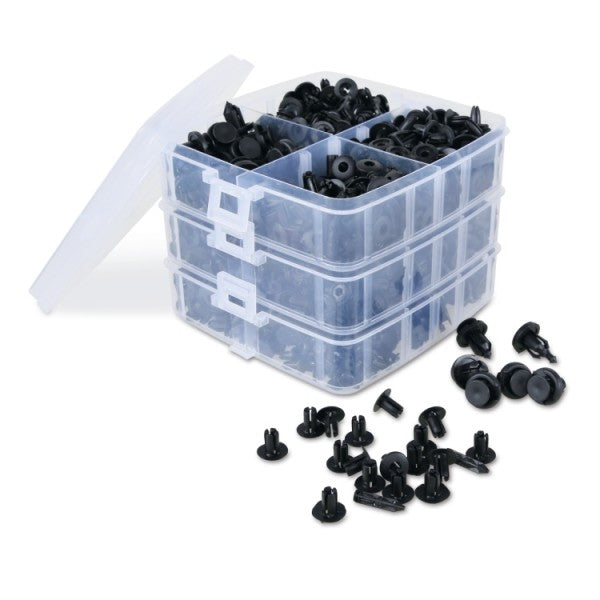 Kit pinze per pioli con assortimento clips in plastica Beta 1478/K3