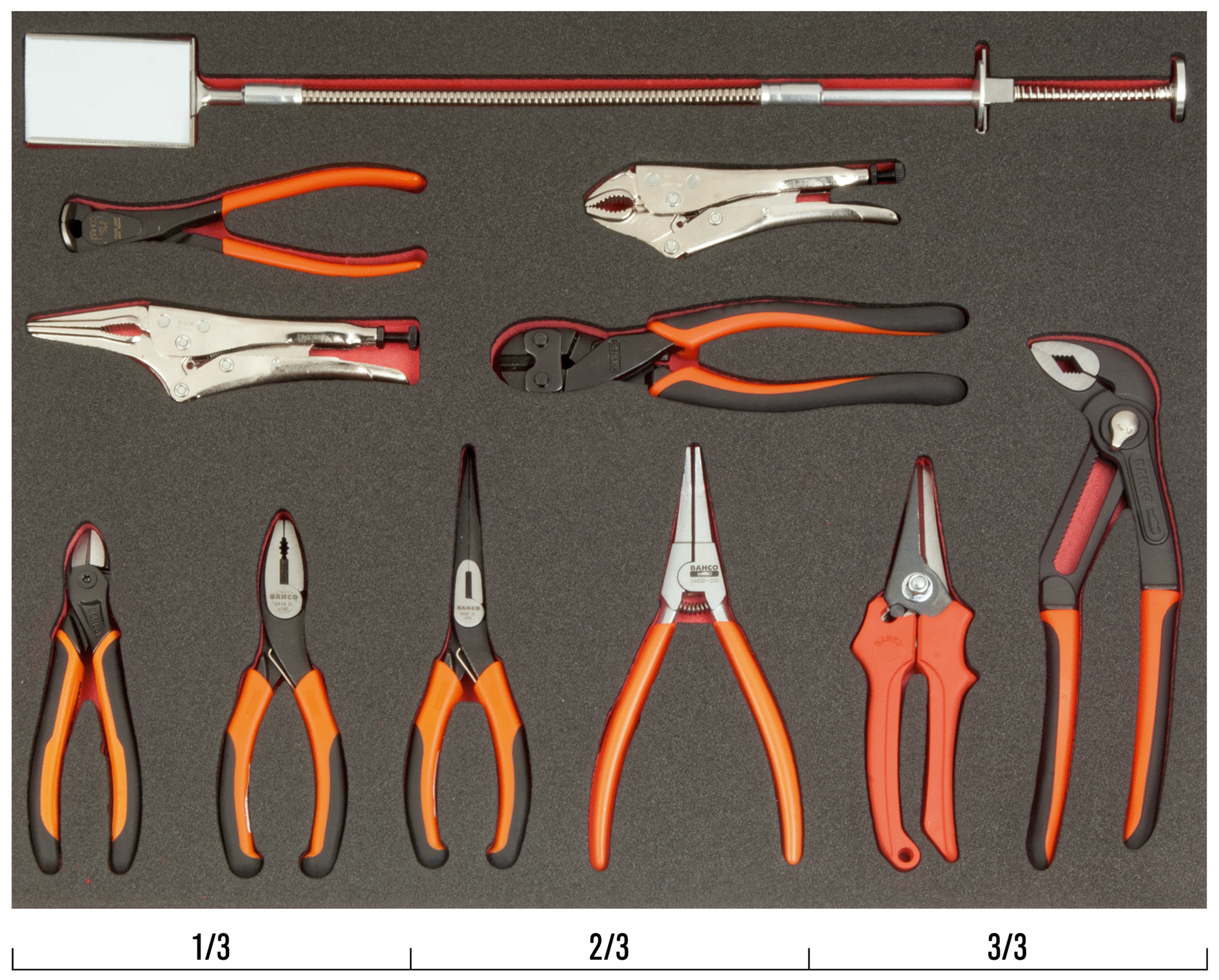 Assortimento pinze e tronchesi termoformato - 11 pezzi  Bahco FF1A4002