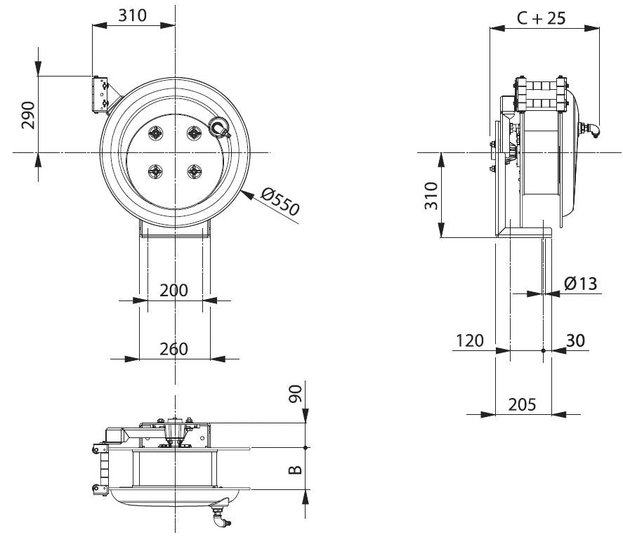 Avvolgitore automatico Zeca serie 8900 ARIA ACQUA