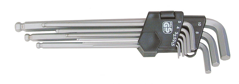 SERIE 9 CHIAVI ESAGONALI TCCE CON ESTREMITÀ SFERICA Fermec 302-9-CLIP