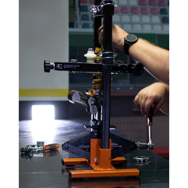 Smonta ammortizzatori posteriori e forcelle manuale da banco per moto Beta 3072N