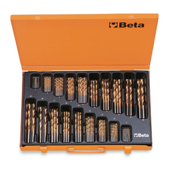 Serie 116 punte rettificate rivestite al TiN in valigetta metallica Beta 414/C116