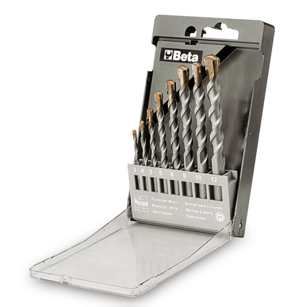 Serie di punte per muratura in cassetta di plastica Beta 417/SP