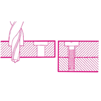 Punte gradino eliche indipendenti sedi viti 180° HSS fori passanti Beta 420B
