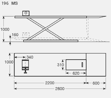 Ponte sollevatore OMCN per taglierba e trattorini ART. 196/MS