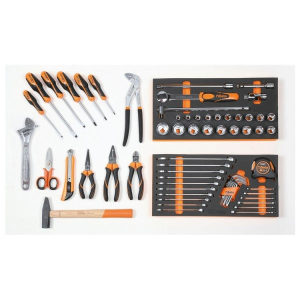 Assortimento di 64 utensili Beta per trolley C41H, in termoformato morbido 5941VU/M