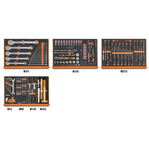 Set 215 utensili universale itermoformati morbidi Beta 5988U/7M