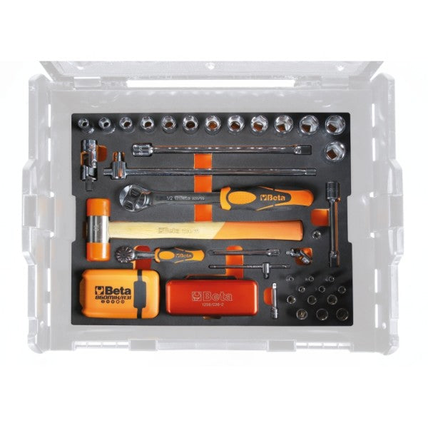 Set 116 utensili per valigetta portautensili COMBO C99V3/2C vassoio morbido Beta 5990V3