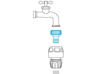 Presa rubinetti filettati 3/4" F GF GARDEN